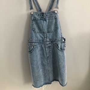 Denim overall dress
